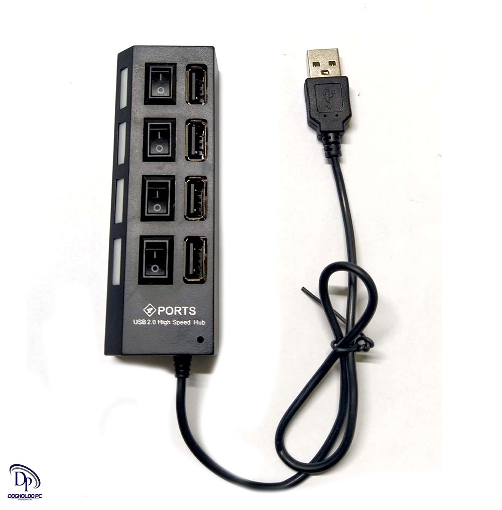 کامپیوتر دوقلو هاب 4 پورت Usb 20 پورتز مدل Hi Speed 9051